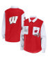 Women's Red Wisconsin Badgers Button-Up Shirt Jacket