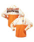 ფოტო #1 პროდუქტის Women's Orange Distressed Cleveland Browns Vintage-Like Bamboo Spirit Jersey Long Sleeve T-shirt