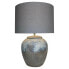 Фото #1 товара Настольная лампа DKD Home Decor Полотно Керамика Серый (38 x 38 x 60 cm)