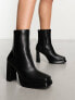 Фото #3 товара Public Desire Wide Fit Patty heeled ankle boots in black