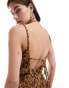 Reclaimed Vintage cami jumpsuit in animal print