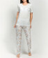 Фото #1 товара Пижама MOOD Pajamas Ультрасофт с короткими рукавами и цветочным узором.