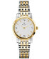 ფოტო #1 პროდუქტის Women's Diamond Accent Two-Tone Stainless Steel Bracelet Watch 30mm 98P115