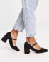 ASOS DESIGN Selene mary jane mid block heeled shoes in black