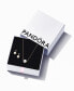 Фото #3 товара Pandora 14k Gold-plated Pearl Halo Necklace and Earring Gift Set