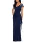 ფოტო #1 პროდუქტის Petite Lace-Shoulder Gown