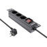 Фото #2 товара InLine 10" PDU - 3-way earthing contact - with switch - 2m - black