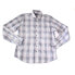 Фото #2 товара Toscano 157946 Men's Flannel Button Down Plaid Printed Shirt Gray Sz. XXL