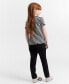 Фото #2 товара Girls Striped Ribbed T-Shirt, Created for Macy's