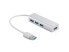 SANDBERG USB 3.0 Hub 4 ports SAVER - USB 3.2 Gen 1 (3.1 Gen 1) Type-A - USB 3.2 Gen 1 (3.1 Gen 1) Type-A - 5000 Mbit/s - Silver - Aluminium - 1 pc(s)