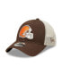 Фото #1 товара Men's Brown, Natural Cleveland Browns Loyal 9TWENTY Trucker Snapback Hat