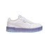 Фото #1 товара Puma Carina 2.0 Speckle Fade Lace Up Toddler Girls Purple, White Sneakers Casua