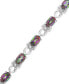 ფოტო #2 პროდუქტის Mystic Topaz (7 1/2 ct. t.w.) & Diamond Accent Link Bracelet in Sterling Silver