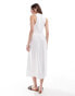 Фото #4 товара ASOS DESIGN scoop neck smock midi dress in white