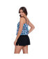 Women's ShapeSolver V-Neck Blouson Ring Tankini Swimsuit Top