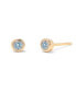 ფოტო #1 პროდუქტის Natural Stones 14K Gold-Plated Vermeil Sage Birthstone Earrings