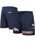 Фото #2 товара Men's Navy Denver Broncos Woven Shorts