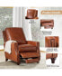 Фото #5 товара Bellino Modern Retro Genuine Leather Recliner with Nailhead Trim