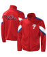 ფოტო #1 პროდუქტის Men's Red Philadelphia Phillies Earned Run Full-Zip Jacket