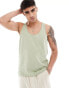 Фото #1 товара ASOS DESIGN heavyweight vest in light green