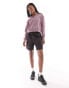 Фото #1 товара ASOS DESIGN half zip funnel neck sweatshirt in pink acid wash