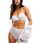 Lindex underwire bow detail bra in white