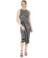 Фото #6 товара Women's Zebra-Print Faux Wrap Midi Dress