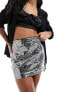 Фото #7 товара Mango sequin mini skirt in silver