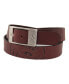 Men's Brown New York Yankees Brandish Leather Belt