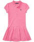 Big Girls Cotton Mesh Short Sleeve Polo Dress