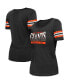 ფოტო #2 პროდუქტის Women's Black San Francisco Giants Team Stripe T-shirt