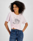 ფოტო #1 პროდუქტის Juniors' Rose Graphic Crewneck T-Shirt