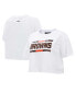 Фото #1 товара Women's White Cleveland Browns New Helmet Capsule Cropped T-shirt