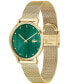 ფოტო #2 პროდუქტის Women's Crocorigin Quartz Gold-Tone Stainless Steel Bracelet Watch 35mm