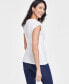 Women's Solid Zip-Shoulder Blouse, Created for Macy's