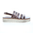 Фото #1 товара Bed Stu Ensley F395014 Womens Brown Leather Slip On Platform Sandals Shoes
