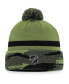 Фото #2 товара Men's Camo Seattle Kraken Military-Inspired Appreciation Cuffed Knit Hat with Pom
