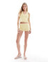 ASOS DESIGN beach floral hotpants co ord in yellow