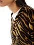 Levi's v neck jumper in zebra print