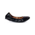 Фото #2 товара Time and Tru Women's Size 7.5 Wide Width US Black Slip-On Scrunch Ballet Flats