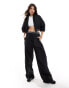 Tommy Jeans baggy taping trackpants in black