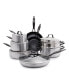 Фото #1 товара Venice Pro Noir Tri-Ply Stainless Steel Ceramic Nonstick 13-Piece Cookware Set