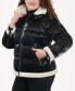 ფოტო #3 პროდუქტის Women's Plus Size Faux-Shearling Shine Puffer Coat, Created for Macy's