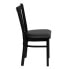 Фото #1 товара Hercules Series Black Vertical Back Metal Restaurant Chair - Black Vinyl Seat