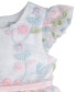 Фото #3 товара Платье Rare Editions Baby Floral Embroidered Mesh Social Dress with Diaper Cover