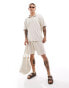 New Look co-ord textured oversized polo in stone