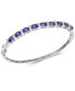 Фото #3 товара Tanzanite (4 ct. t.w.) & Diamond (1/10 ct. t.w.) Bangle Bracelet in Sterling Silver