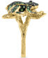ფოტო #3 პროდუქტის EFFY® Tsavorite (3/4 ct. t.w.), White Diamond (1/6 ct. t.w.) & Black Diaond (1/20 ct. t.w.) Frog Ring in 14k Gold