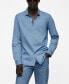 Фото #1 товара Men's Regular-Fit Cotton Chambray Shirt