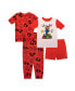Фото #1 товара Little Boys Mario Cotton 4 Piece Pajama Set